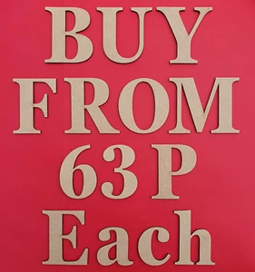 Holzbuchstaben große MDF Georgia Schrift 3-30 cm (3 mm dick) Schilder Kunst Handwerk Dekor - Bild 1 von 3