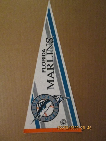MLB Florida Marlins Vintage Circa 1990's Team Logo Baseball Pennant Cover