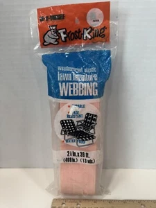 Vintage Frost King Lawn Furniture Webbing 2.25" x 39 Feet Peach - Picture 1 of 6