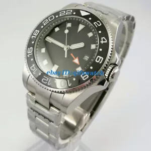 43mm Esfera Negra Estéril Zafiro Fecha Bisel Cerámica GMT Reloj Automático Para Hombre - Imagen 1 de 6