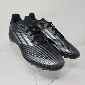 Scarpe Adidas Calcio Turf Uomo 9.5 Nero F50 Lega Logo Lacci 3 Strisce - Foto 1 di 8