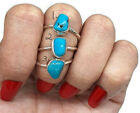 Raw Turquoise Ring, 3 sizes, Sterling Silver, Rough Gemstone, Natural