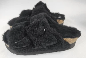 Papillio Arizona Big Buckle PAP Narrow Fit Pantolette Teddy Black Größe 36 - 43