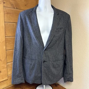 Rag & Bone Men's 42 Wool Blend Herringbone Grey Two Button Blazer Fall Workwear - Picture 1 of 12