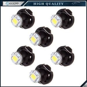 White 6X T4.2/T4 Neo Wedge LED 2835 SMD Dash AC Climate Control Light Panel Bulb - Picture 1 of 7
