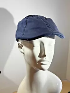 Boston Scally Kids Navy Blue Newsboy Cap Sz Large Ivy Cap Just like dad - Picture 1 of 9