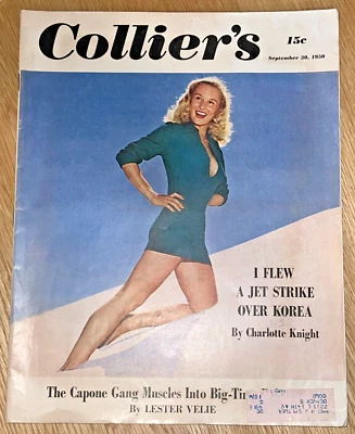 1950 SEPTEMBER 30 COLLIER'S MAGAZINE - Capone Gang - Jet Strike Over Korea Foto 1 de 4