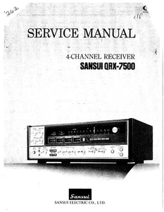 Manuale di servizio - Manuale di servizio per Sansui QRX-7500  - Foto 1 di 1