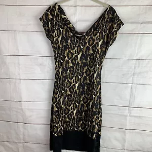 VESTIDO DVF 100% Seda Leopardo Estampado Animal Bodycon 8 Mediano Diane Von Furstenberg - Imagen 1 de 17