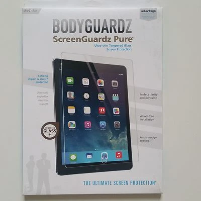 NEW! BodyGuardz Screenguardz Pure Tempered Glass Screen Protector iPad Air/Air 2 - Image 1 of 4