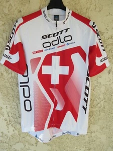 Maillot cycliste SCOTT ODLO SWISS SUISSE SWITZERLAND shirt trikot maglia XL - Picture 1 of 4