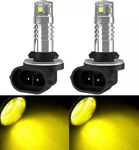LED 20W 894 H27 Yellow Two Bulbs Fog Light Replacement Upgrade Lamp Stock Fit EO - Picture 1 of 12
