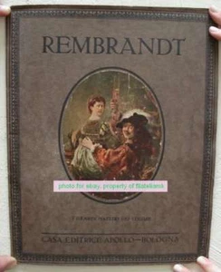Rembrandt Otto Riproduzioni A Colori De Suoi Quadri 1925 Tamaño 13" x 10 1/4" - Imagen 1 de 4