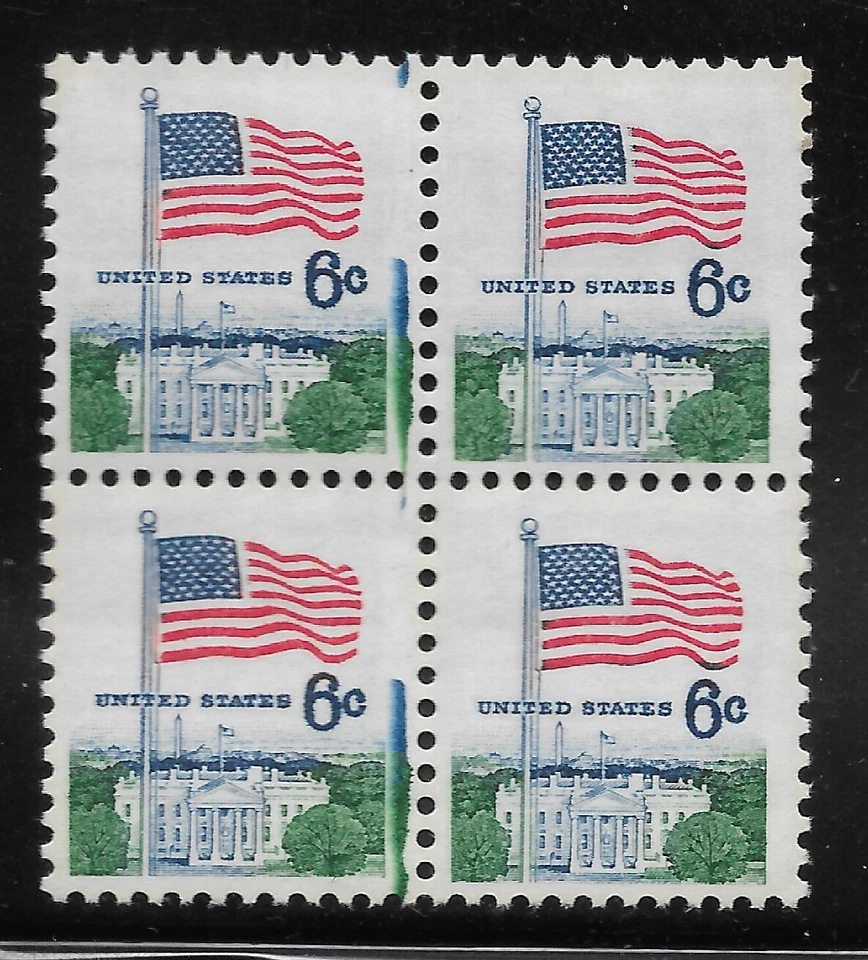 1338D Line Block of 4 With Smear - Image 1 of 1