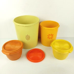 Assorted Vintage Tupperware Storage Containers 7-Pc Lot - Some Missing Lids - Picture 1 of 11
