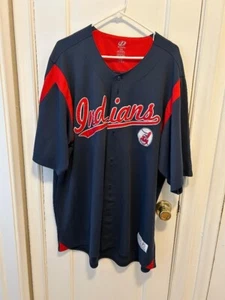 Dynasty Cleveland Indians Official MLB Embroidered Jersey 3 XLlue Baseball - Picture 1 of 3