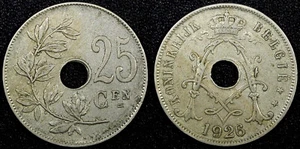 BELGIUM Albert I Copper-Nickel 1926  25 Centimes Legend in Dutch  KM# 69 (655) - Picture 1 of 3