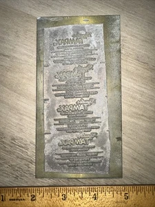 Printing Plate ( TAMPAX Advertisement ) - Picture 1 of 6