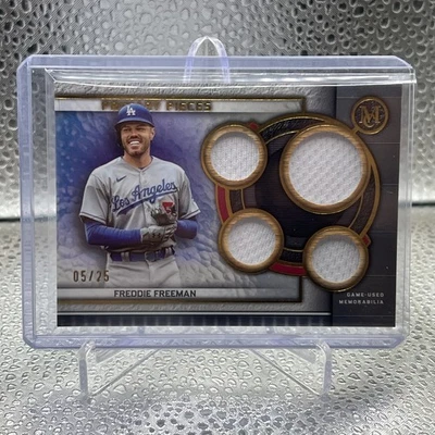 2023 Topps Museum Collection Freddie Freeman Quad Relic Primary Pieces /25 LAD - Image 1 of 2