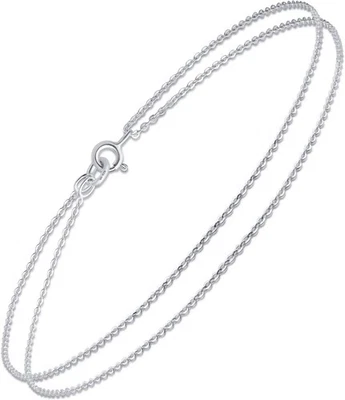 Coastal Elegance: Adjustable 925 Sterling Silver Anklet - Unique Beach Accessory - Image 1 of 4