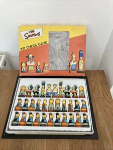Complete Set Retro 2000 The Simpsons Collectible 3-D CHESS GAME Boxed - Picture 1 of 8