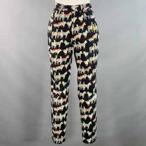 VERSACE JEANS COUTURE Vintage Gr. 27 Schwarz Mehrfarbig Baumwollmischung Zebra Jeans - Bild 1 von 8