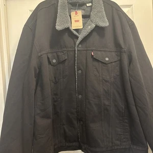Levi’s Trucker Jacket Sherpa Lined Jacket Size 4XLT - Picture 1 of 5