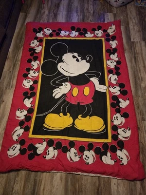 Vintage Disney Mickey Mouse Twin Bed Comforter 1990s - Image 1 of 4