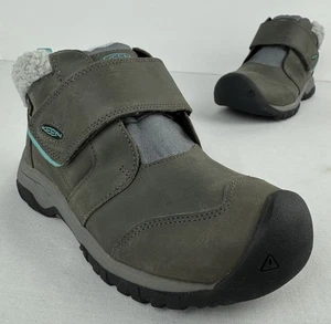 Keen Kootenay IV Mid Waterproof Hiking Shoes Youth 13 EU 31 Grey Leather Strap - Picture 1 of 12