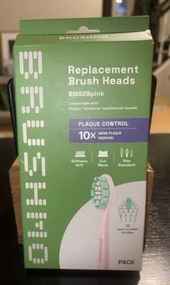 Cabezales de Cepillo de Repuesto BRUSHMO - BM928pink, Compatible con Sonicare (10) Foto 1 de 2