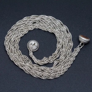 Collier / Kette - 925er Silber - Doppel Singapur Magnet Verschluss - Milor Italy - Bild 1 von 5