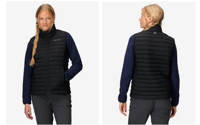 Marmot Echo Featherless Vest Jacket Medium Black Full Zip Outdoor Insulated LOGO - Image 1 of 4