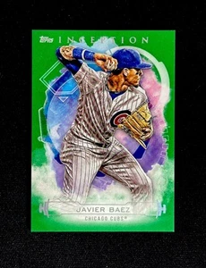 2019 Topps Inception Javier Baez #26 Green SP Baseball Card Chicago Cubs - Picture 1 of 2