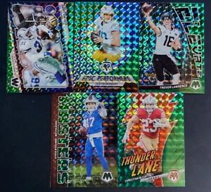2023 Mosaic Football GREEN INSERT PRIZMS with Rookies You Pick the Card