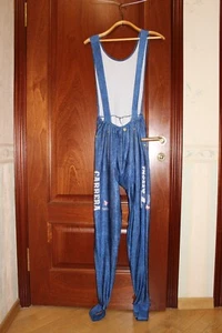 Vintage 1995 Nalini Carrera Jeans Tassoni Team Radsport Trägerhose - Gr. 4 - Bild 1 von 11