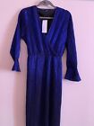 French Connection Metallic blue Dress Size M NEW
