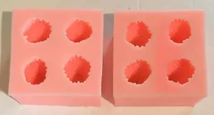 Lot 2 Strawberry Pink 3D Silicone Baking Mousse Jelly Ice Cake Pastry Molds New - Picture 1 of 7
