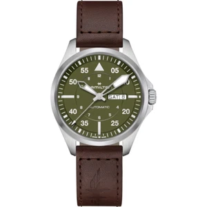 New Hamilton Khaki Field Auto 42MM Green Dial Men's Watch H70605560 - Picture 1 of 3