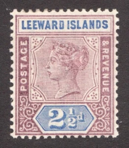 1890 Leeward Islands - Sc# 3 - 2½ Pence, Queen Victoria, MH stamp Cv$9.50 - Picture 1 of 1