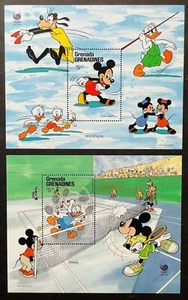 GRENADA GREN 1988 SEOUL SUMMER OLYMPICS DISNEY STAMPS 2 SS MNH SPORTS TENNIS - Picture 1 of 3