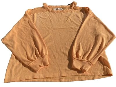 Free People We the Free 挖肩运动衫 Chill Out Tangerine 尺码 XS — 第 1/4 张图片