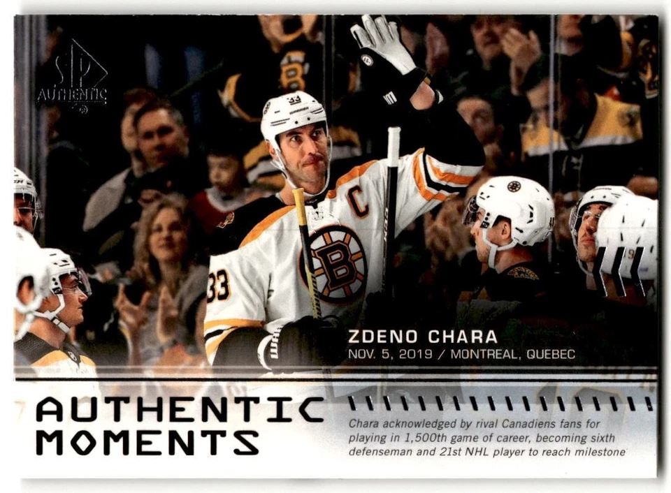 2019-20 SP Authentic Moments Zdeno Chara #114 Boston Bruins - Image 1 of 2
