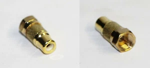 USA Seller - New Atari Colecovision Intellivision Gold RF Coax TV Adapter F Plug - Picture 1 of 7
