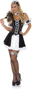 2pc Underwraps Sexy Upstairs French Maid Dress Halloween Costume Women XL 18-20 - Picture 1 of 2