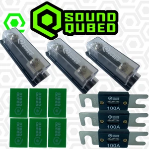 Paquete de 3 portafusibles de audio para automóvil SS con fusibles ANL en línea Soundqubed - Imagen 1 de 9