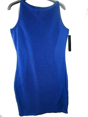 VESTIDO SUÉTER TEJIDO SIN MANGAS ANDREW MARC NEW YORK AZUL JAZZ GRANDE NUEVO CON ETIQUETA Foto 1 de 4