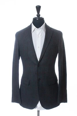 Luigi Bianchi Maroon on Grey Windowpane Check Blazer 27737 - Imagem 1 de 4