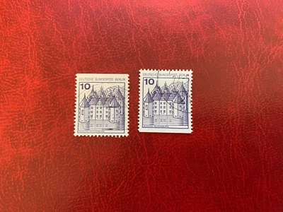 GERMANY BERLIN 1977-9 USED BOOKLET IMPERF TOP & BOTTOM 10PF GLUCKSBURG - Image 1 of 4