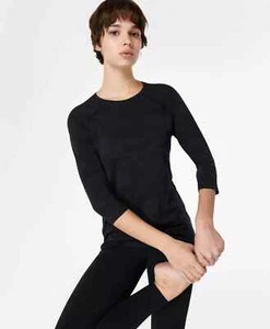 Sweaty Betty Gr. XS (UK 8-10) Dynamic Seamless Yoga Top in Schwarz Camo Print - Bild 1 von 7