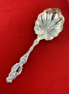 Whiting MFG.Co. Lily Sterling Silver No Monogram 7.5" Berry Spoon - Picture 1 of 2